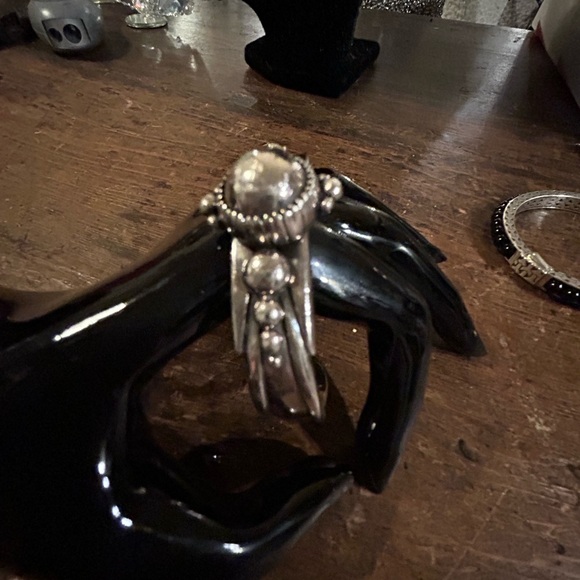 Signature David Dear Designer Cuff Bracelet. Solid 925 Sterling Silver, Size XS - Picture 5 of 16